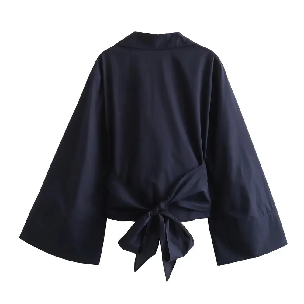 Blusas De Mujer Camisas Zach Ailsa 2023 Otono Invierno Suelto Casual Versatil Polo Collar Manga Larga Doble Solapa Camisa De Popelina 231219 De 10 76 DHgate