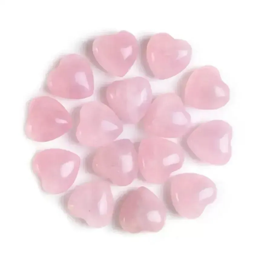 Artes e artesanato cura cristal natural rosa quartzo amor coração pedra chakra reiki entrega gota casa jardim dhi0l