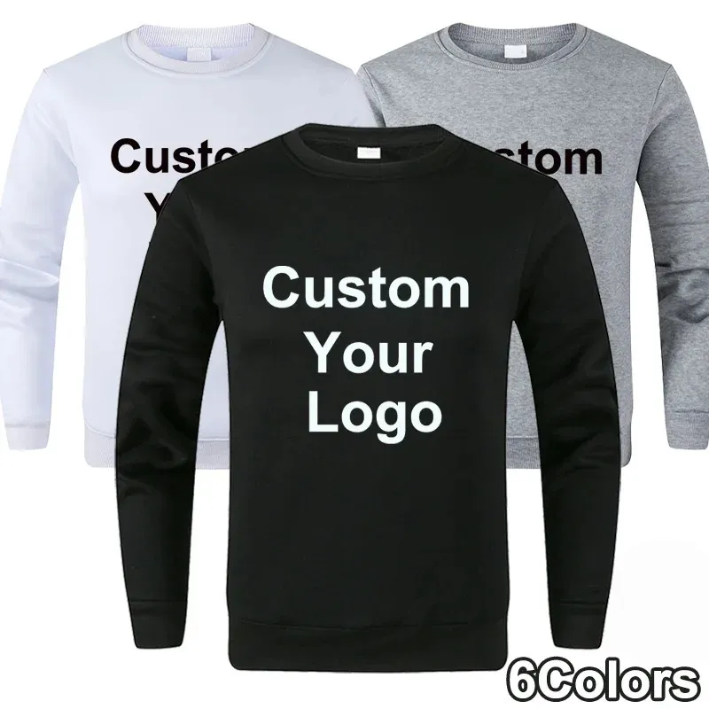 Heren Hoodies Sweatshirts Unisex Hoedloos Sweatshirt Pas uw trui met ronde hals aan Mode Heren Casual 231218