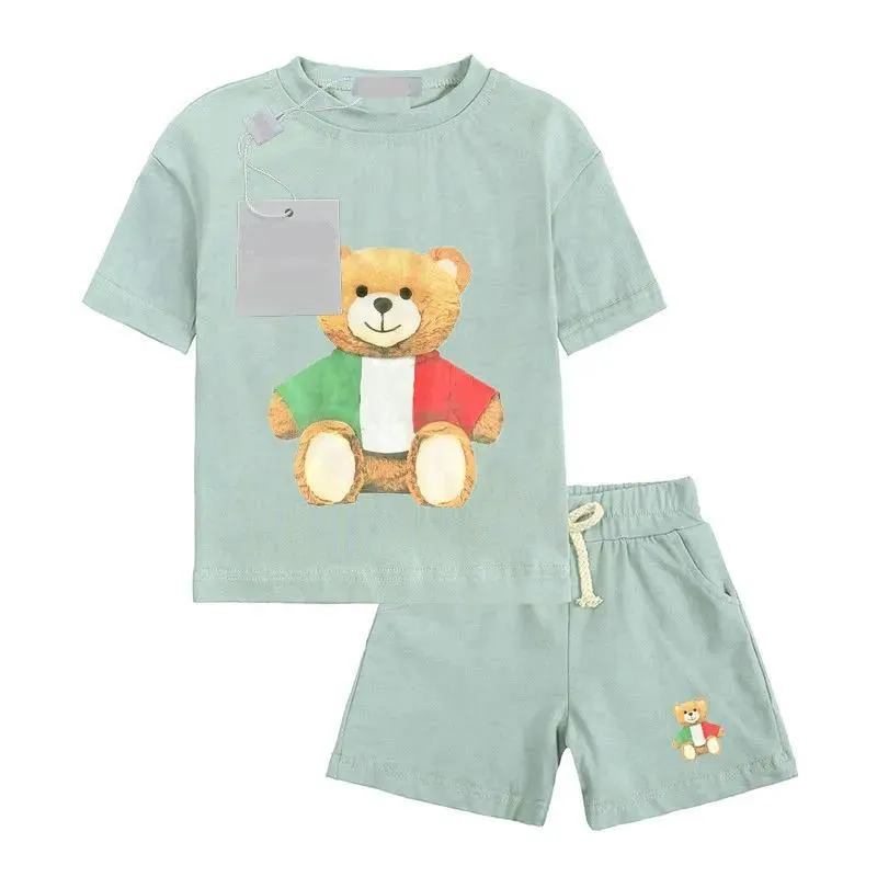 مجموعات مجموعة ملابس الأطفال Tshirt بدلة 2PINEATION SUMMAINT SUMBLE CARTORAN