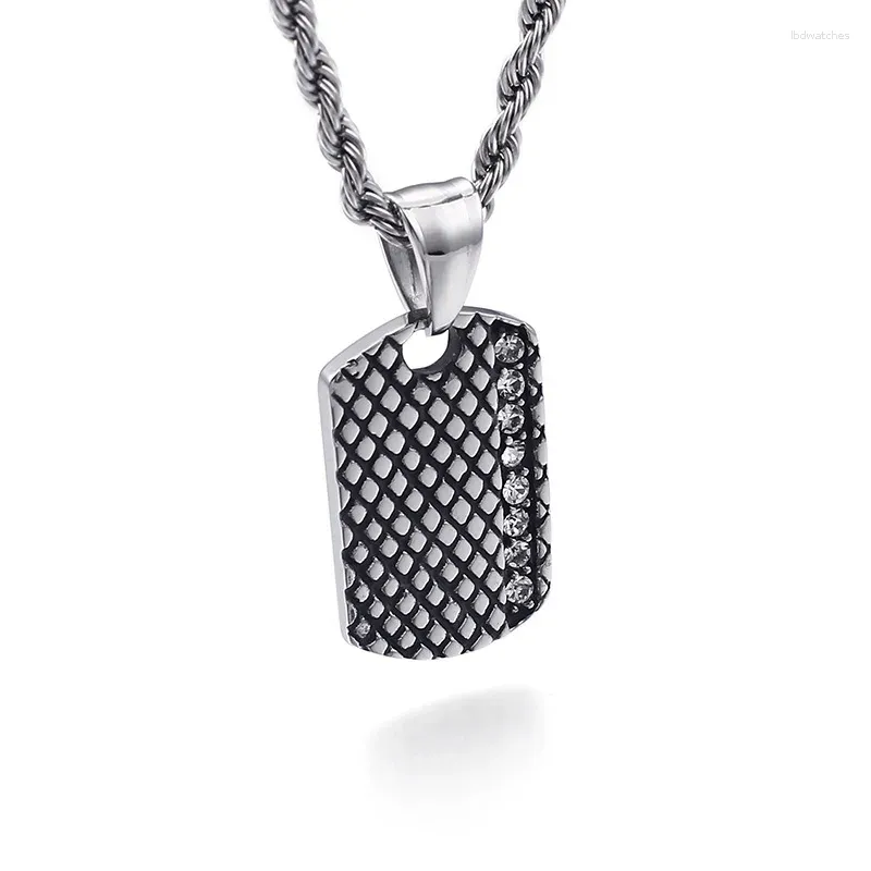 Anhänger Halsketten Retro Schmuck Europäische und amerikanische Militärmarke Titan Stahl Herrenartikel Trend Halskette