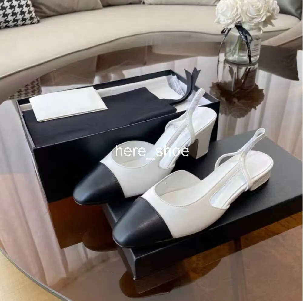 2024 Cuir Femmes Sandales Été Luxurys Designers Talons hauts Chaussures simples Fête de travail Mary Jane1.5cm 6.5cm