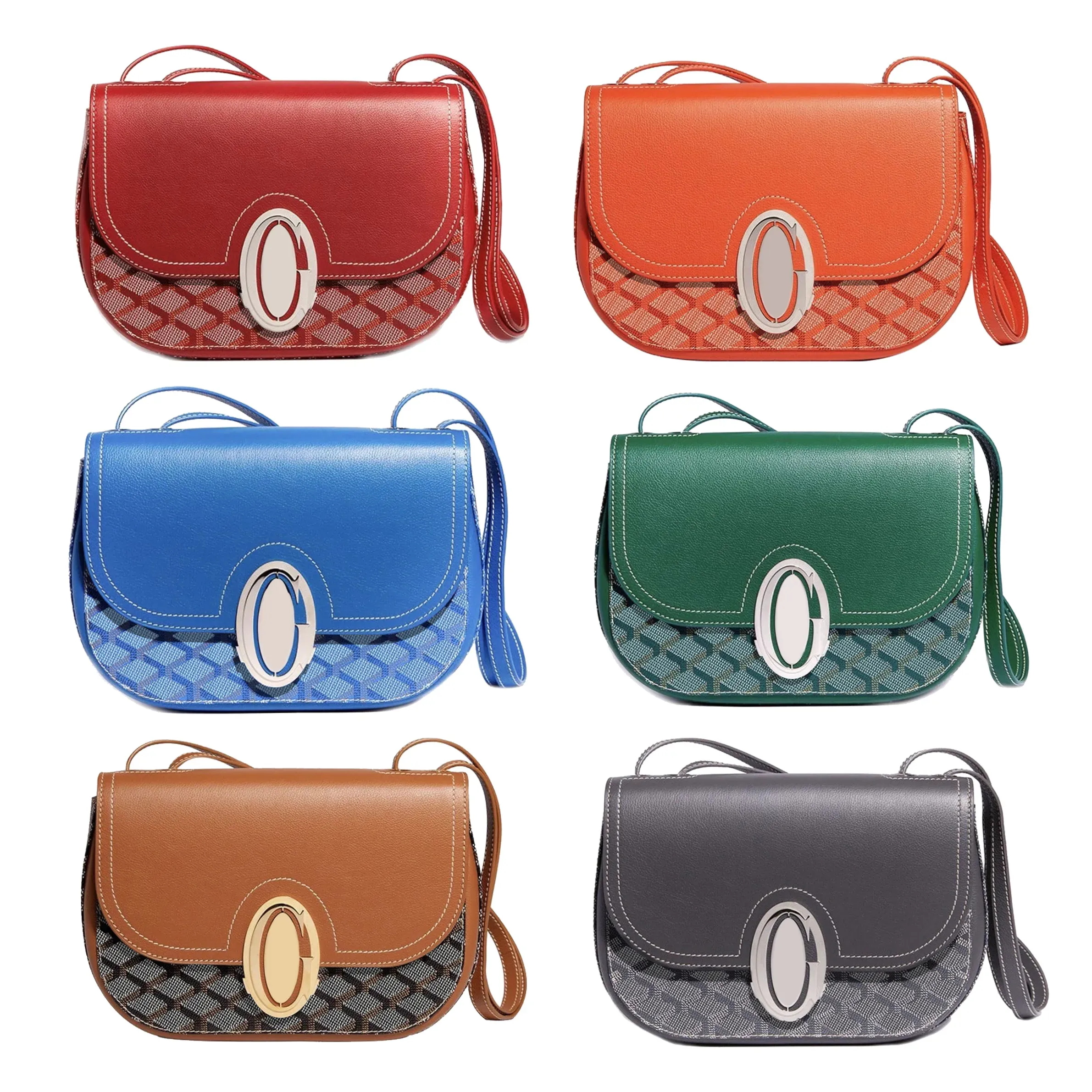 Luxury Designer Messenger Leather metal logo Clutch Bags Cross Body Totes handbag sling postman Shoulder Bags