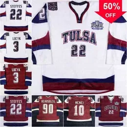 Mag 22 Gary Steffes Tulsa Oilers Hockey Jerseys Luke Lucyk Ryan Menei Anthony Battaglia Michel Beausoleil Cramer Ben Gordon Retro Jersey