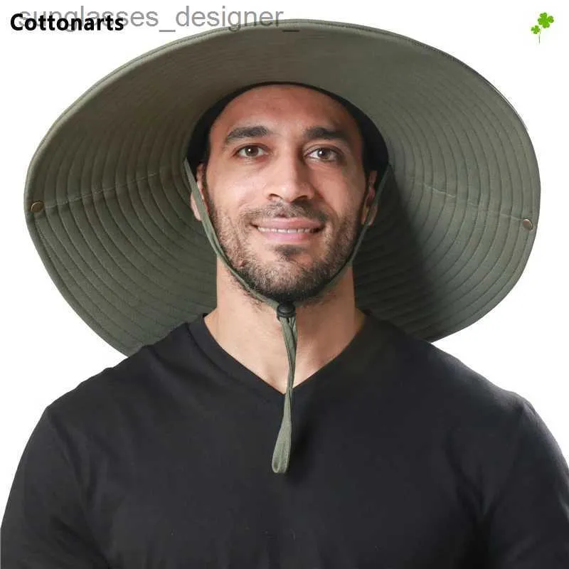 New Wide Brim Sun Hat Breathable Safari Hat Men Women Boonie Hat