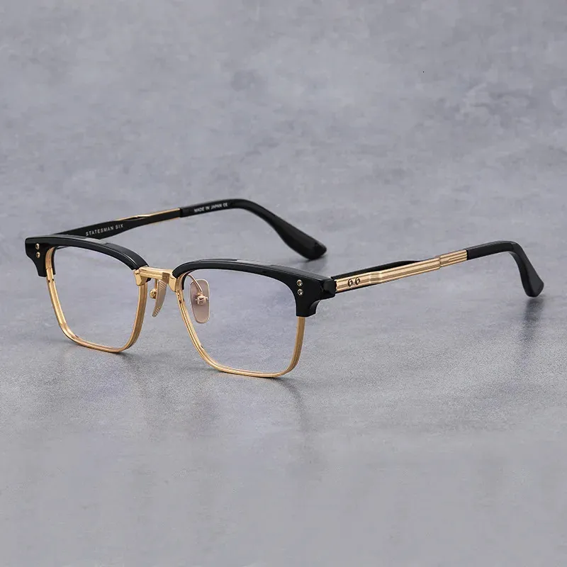 Fashion Sunglasses Frames Arrive Vinatge Black Golden Glasses Frame Square Type for Men DTX132 Classic Business Style Myopia Eyeglasses 231218