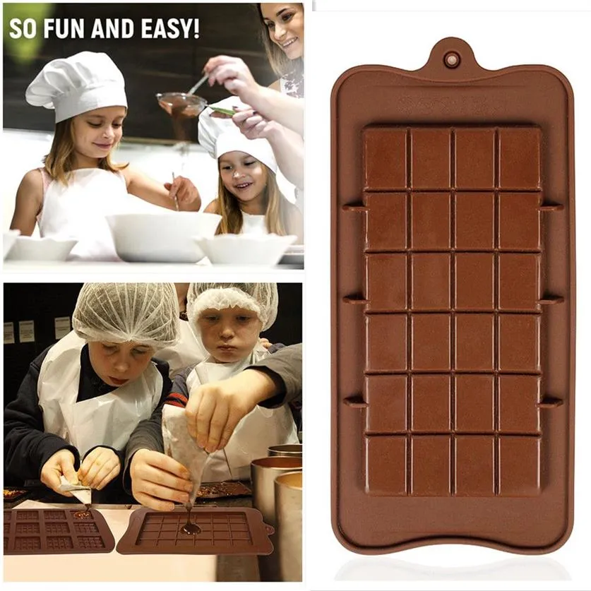 Plateau de moules à chocolat antiadhésifs en Silicone, cavité cassable, pour protéines et barres énergétiques, moules à bonbons, qualité alimentaire 2274