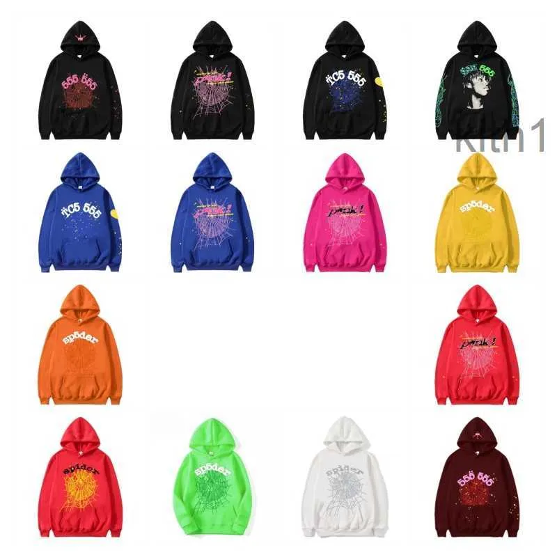 Sweat à capuche Sp Designer Der Young Thug Trapstar Hommes Femmes Haute Qualité Mousse Imprimer Spider Web Graphique Rose Sweatshirts y k Pulls Ider 2A7U