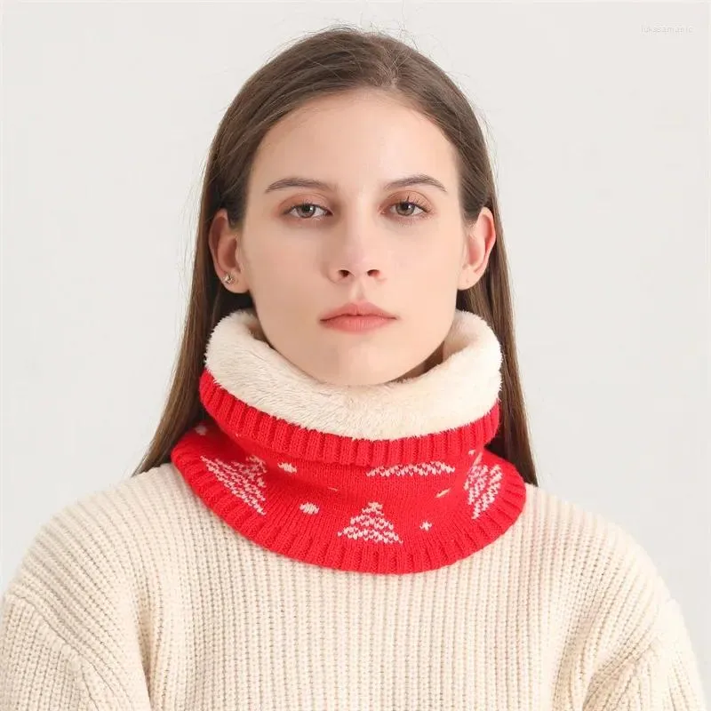 Scarves Solid Knitted Neckerchief Autumn Winter Women Cover Neck Female Fashion Bufandas Thickening Cervical Cuff Warm Scarf