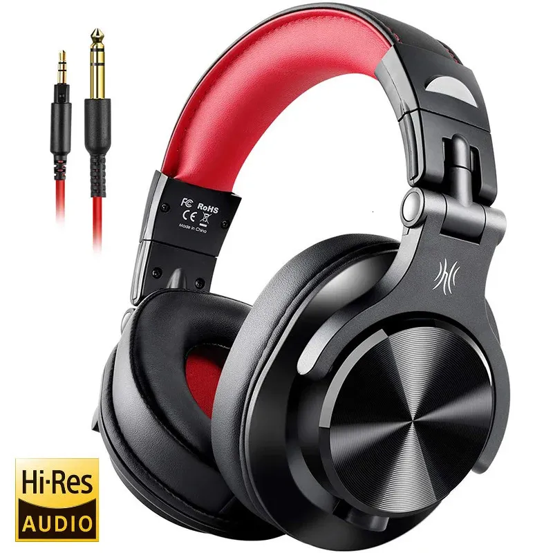 Wired Over Ear Headphones with Mic Professional Studio DJ Headphones 2024