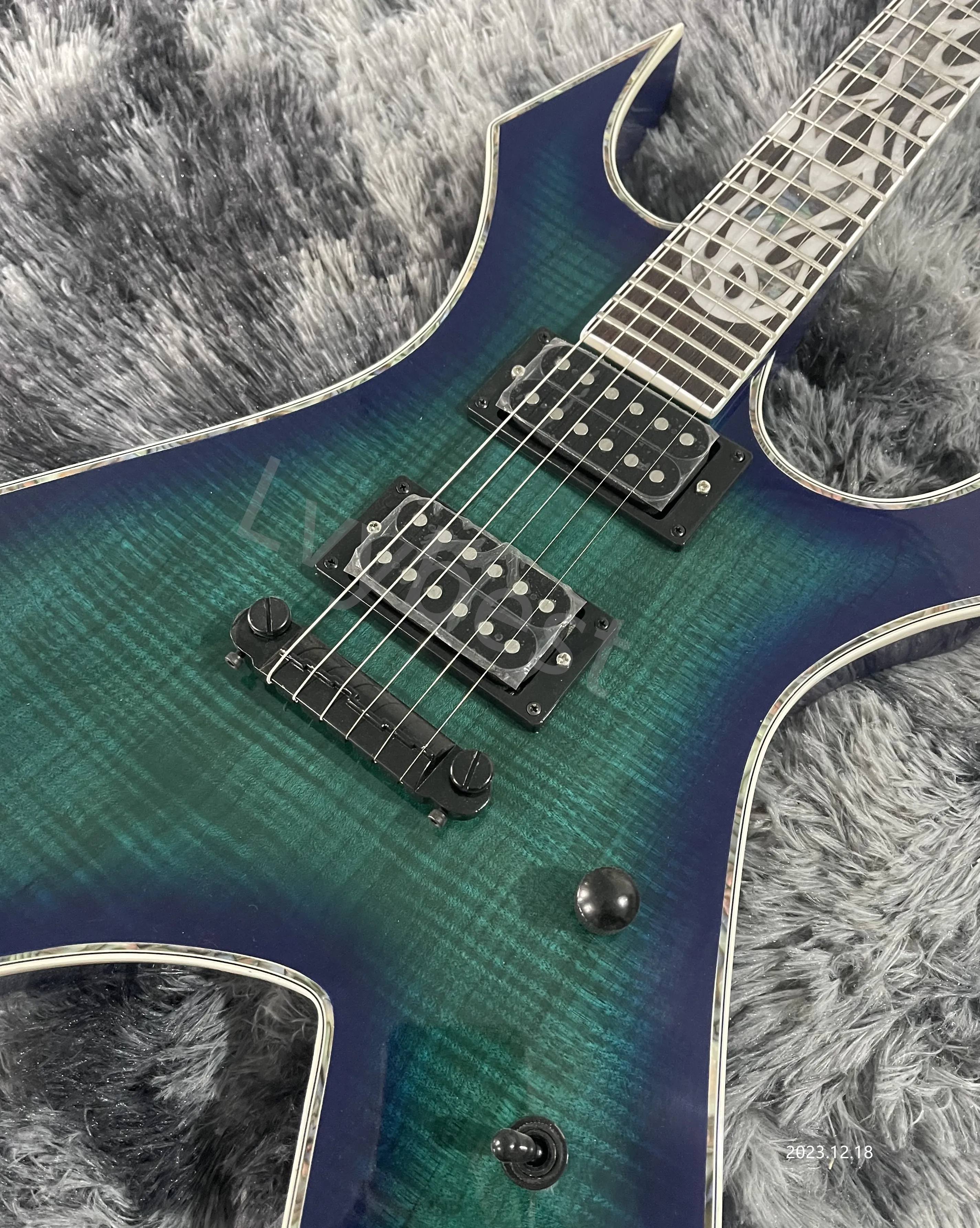 Professional Electric Guitar With Abalone Colorful Inlay, HH Professional Electric Guitar With Abalone Colorful Inlay, HH