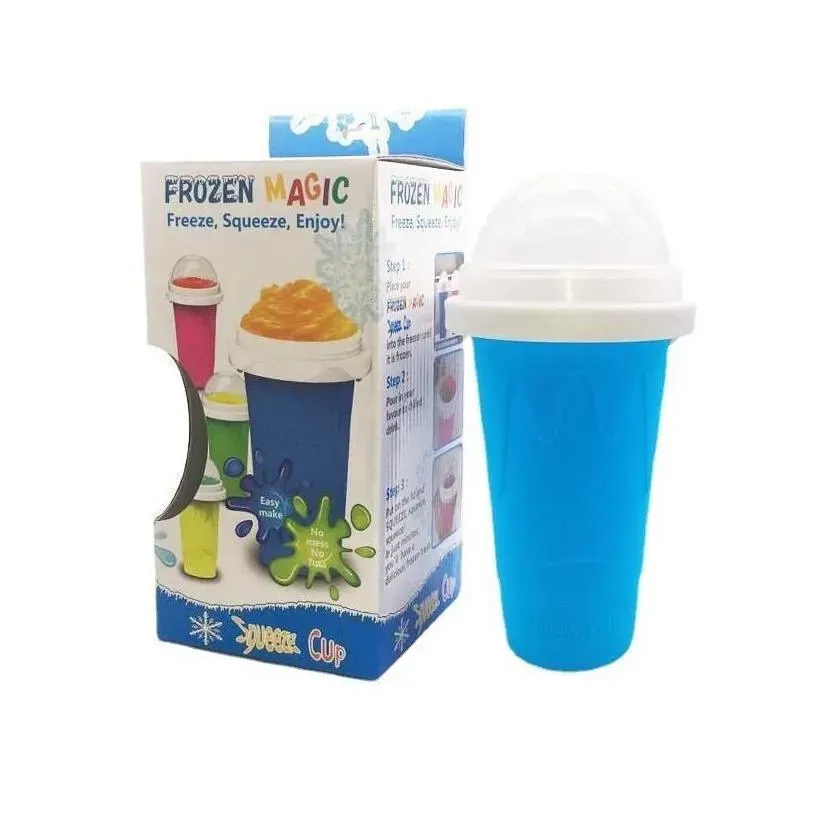 tumblers sile slushy slushie maker ice cup large frozen magic squeeze slushi making reusable smoothie cups st drop delivery home gar