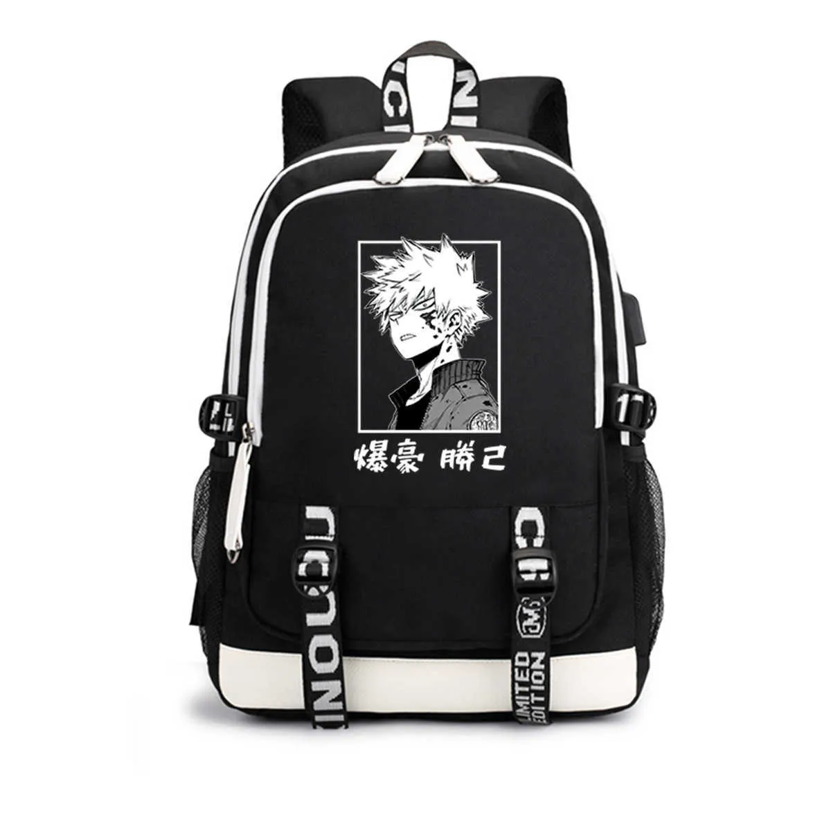 My Heroes Academy Backpack Usb Outdoor Explodes with Luxury Surpassing My Large Capacity Student Outdoor Bag Boy Girl Gifts