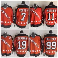 Star 1984 Hockey Jerseys All Ice Hockey Vintage 19 Steve Yzerman 11 Mark er 99 Wayne Gretzky 7 Paul Coffey Home Orange Stitch182M