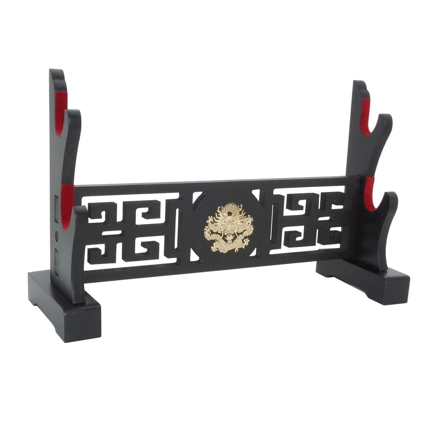 Portaoggetti Rastrelliere Supporto imbottito per spada Espositore Velluto Proteggi Spada Rack Katana Genji Lama da samurai giapponese Gladio Templare Supporto medievale -Dragon 231218