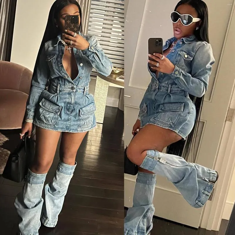 Y2K Cargo Denim Jacket and Skirt Two-Piece Set: Versatile