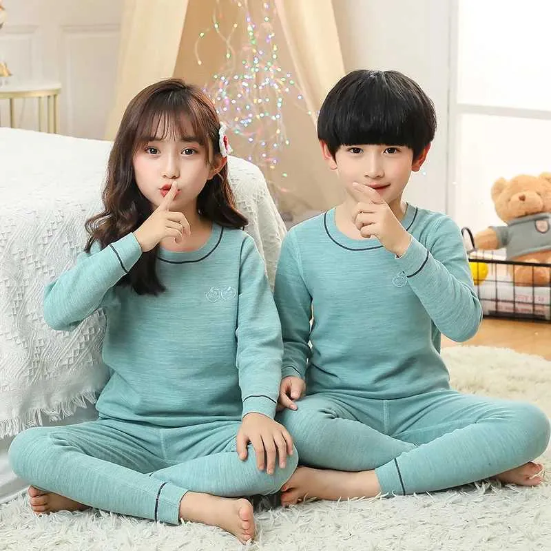 Pajamas Autumn Baby Kids Thermal Underwear Children Clothing Sets