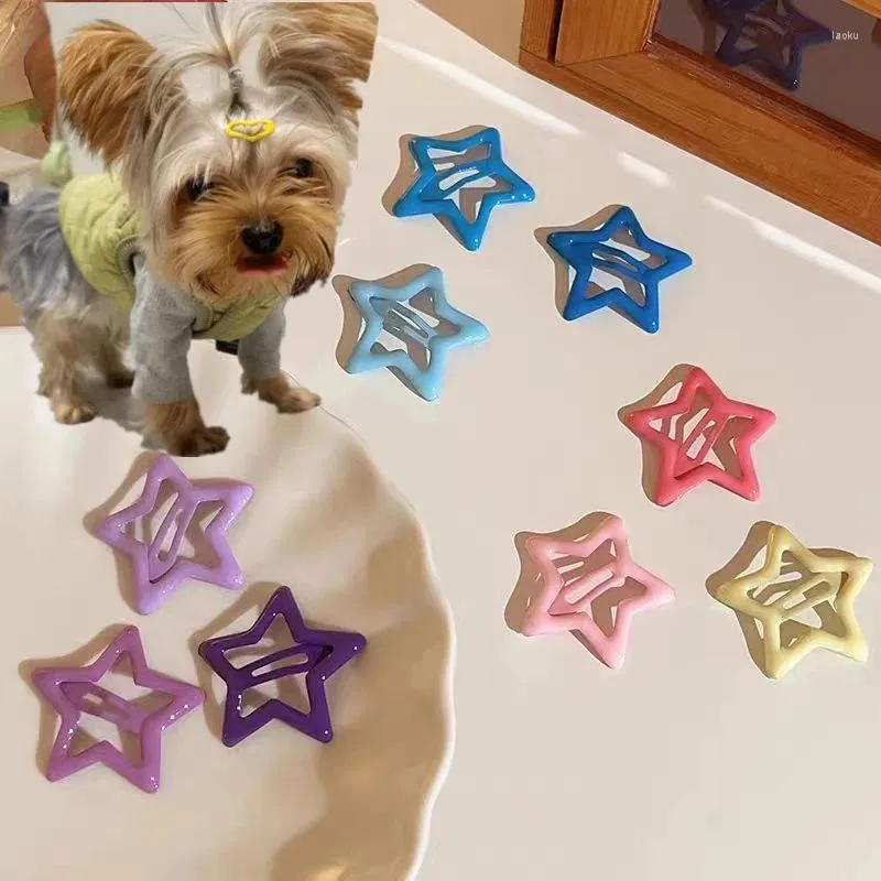 Odzież dla psów 3PCS Fryzury Mini gwiazdy w kształcie szczeniąt Spiepin MultiColor Pet Elementy Dekoracja