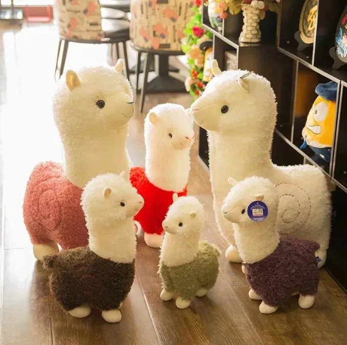 Cute Alpaca Plush Toys Fashion Animal Soft Stuffed Dolls Office Chair Sofa Kawaii Pillows Birthday Gift for Boys Girls