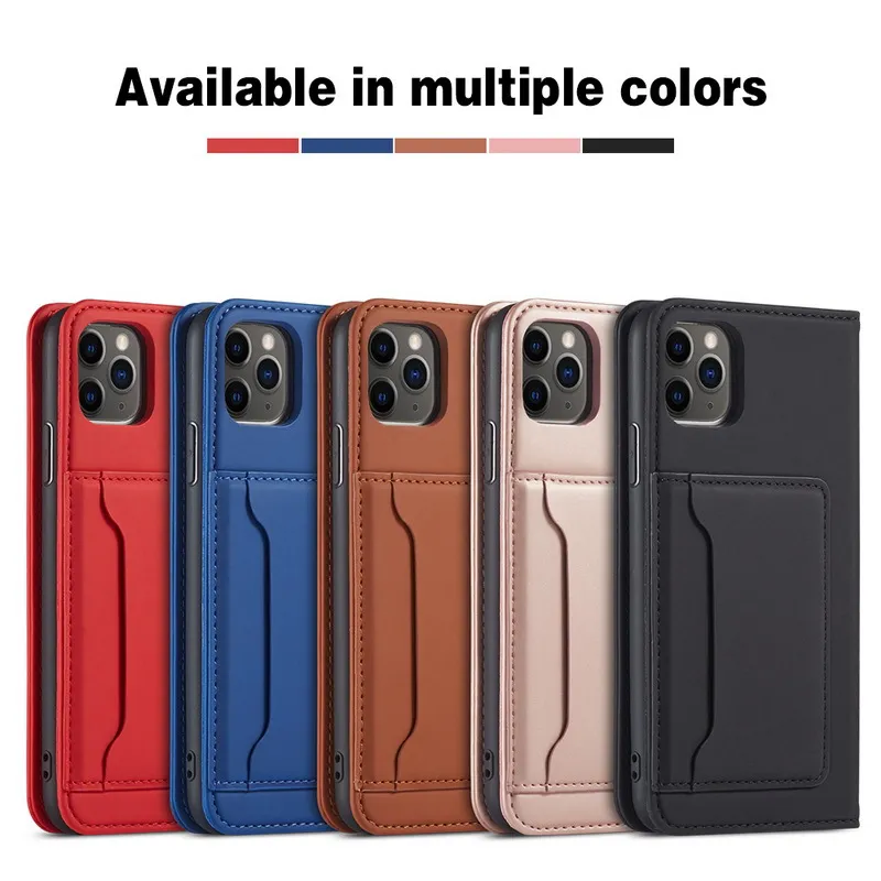 Magnetic Flip Wallet Cases For iPhone 15 14 13 12 11 Plus Pro Max Samsung Galaxy S24 S23 Plus Ultra FE A33 A73 A53 A54 A34 Kickstand Leather Purse Phone Cover