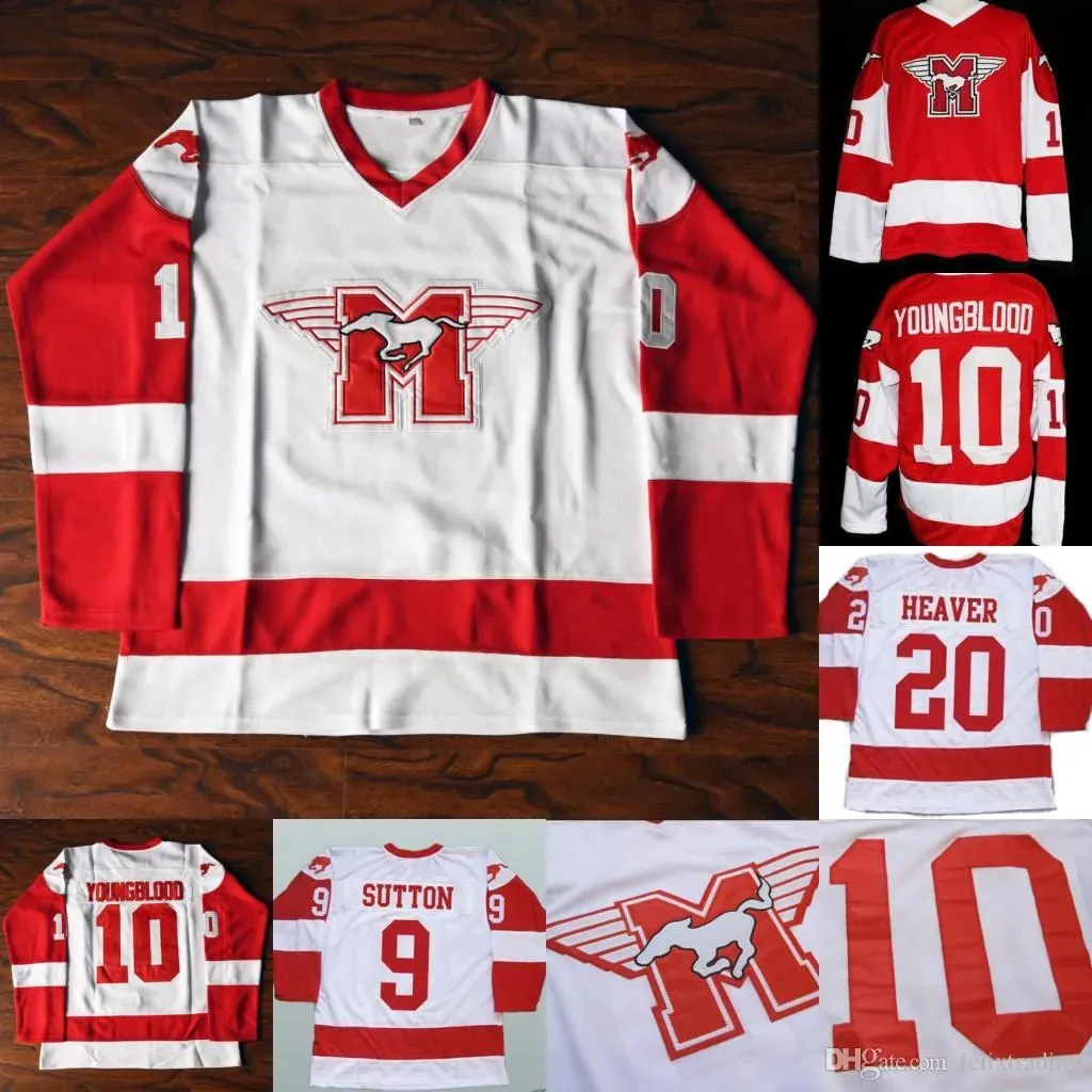 Youngblood Movie Hockey Jersey 9 DerekSutton 20 Keanu Reeves Hockey Jerseys Genähtes Movie Jersey