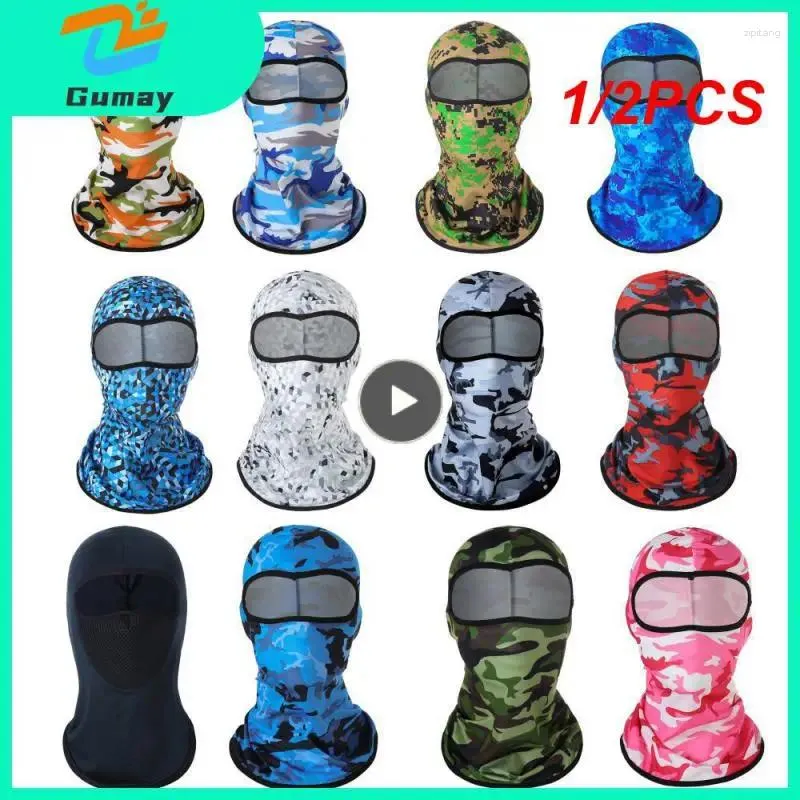 Bandanas 1/2PCS Tactical Camouflage Full Face Mask Wargame CP Military Hat Hunting Cycling Army Multicam Bandana Neck Gaiter