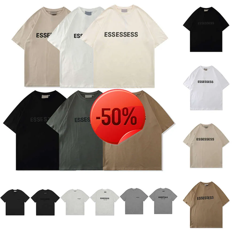 Christmas Discount TShirts Tshirts Fashion Mens Ess T Shirts Mens Designers Tees Tops Man S Casual Chest Letter Shirt Luxurys Clothing Street Shorts Sleeve Tshirts