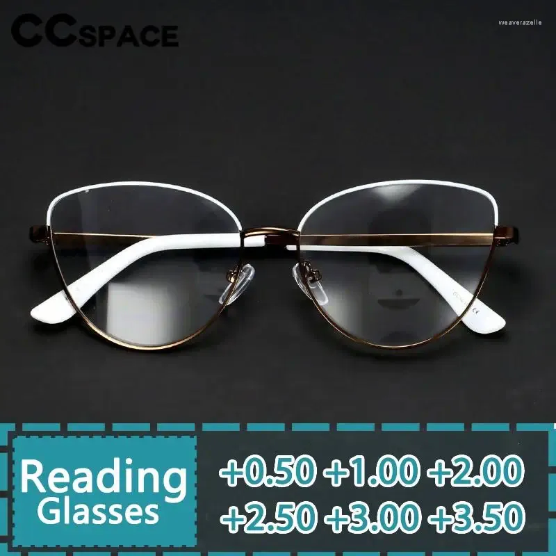 Solglasögon R45969 Cat Eye Retro Reading Glasses Lady Trend Optical Transparent Presbyopic Eyeglass Universal Recept SPECLES RAMM