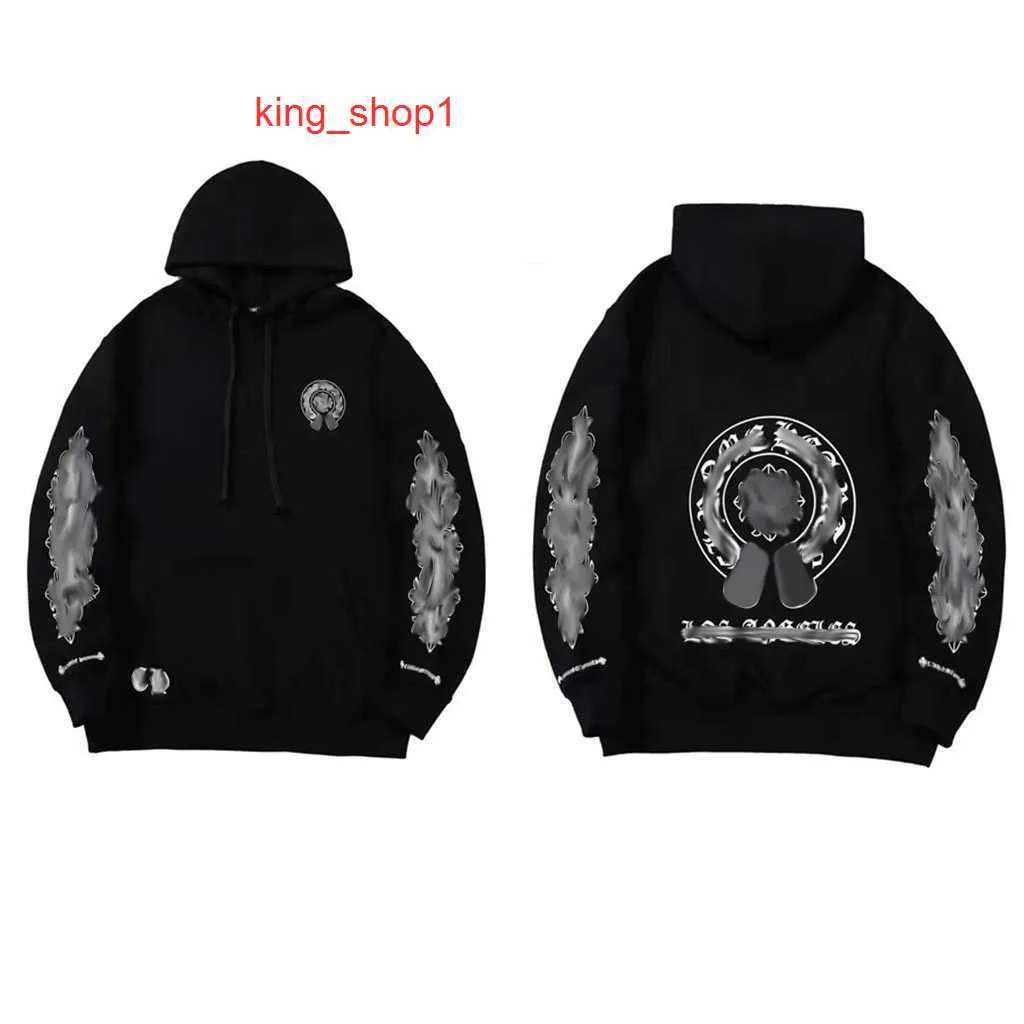 Tasarımcı Krom Giyim Kalpleri Hoodie Erkek Hoody Womens Heart Hoodies Cross Çiçek Arm Ön Baskılı At Nalı Cep Chromees Ceket 10 RV3G