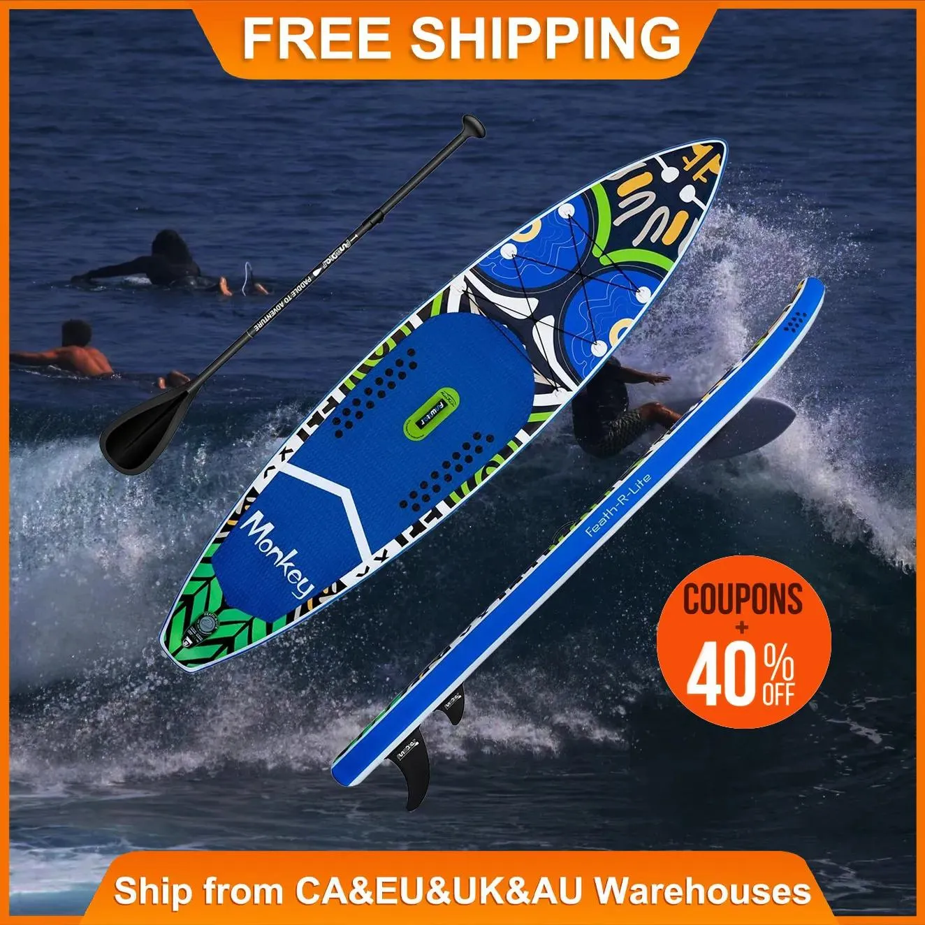Surfboard Summer Beach Funwater No VAT Surfboard Padel Stand Up Paddle Board nadmuchiwane 335 cm Supbord Paddleboard Tabla Surf Paddel Water Sport