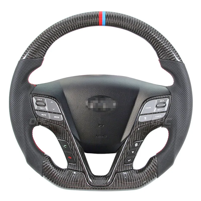 100% Carbon Fiber Steering Wheel Compatible for Hyundai Car Accessories