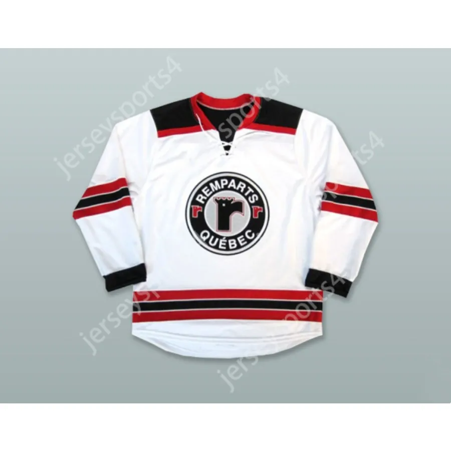 БЕЛАЯ ХОККЕЙНАЯ ТРИКОТАЖА QUEBEC REMPARTS, НОВАЯ, с прострочкой, S-M-L-XL-XXL-3XL-4XL-5XL-6XL