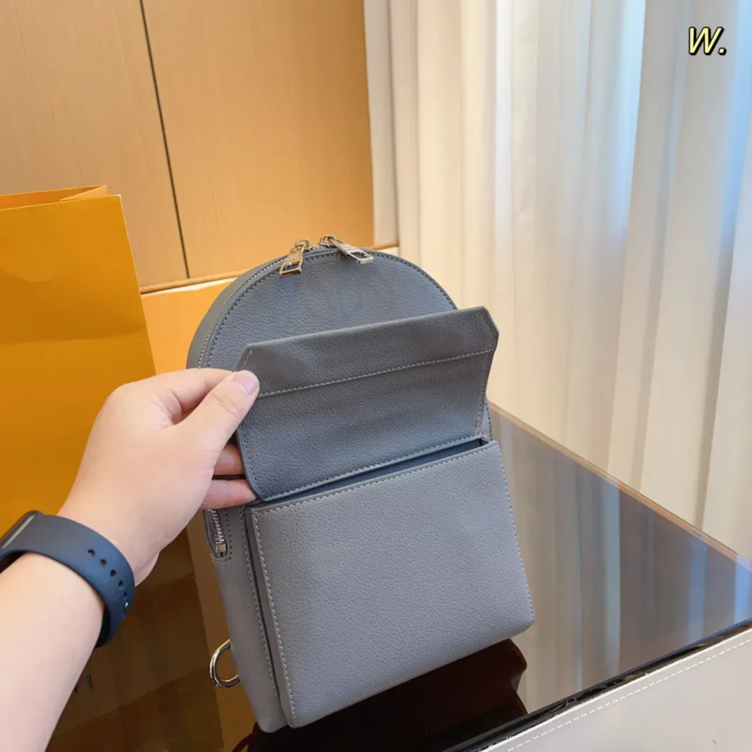 Leather Canvas Backpack Unisex Men Women Shoulder... From  display picture 3