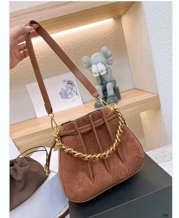 Medieval Water Bucket bags NEONOE Champagne Bucket women Fashion Shopping Satchels Shoulder Bags Luxury designer purses tote hobo handbag crossbody messenger bag