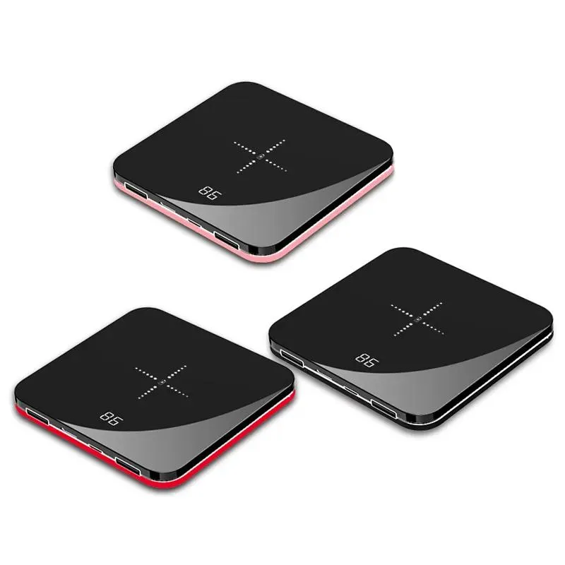 Banks Ultra Thin Mini Proper Power Bank 8000mAh Qi Wireless Charger لـ Xiaomi Mi iPhone Fast Charging Batternal PowerBank