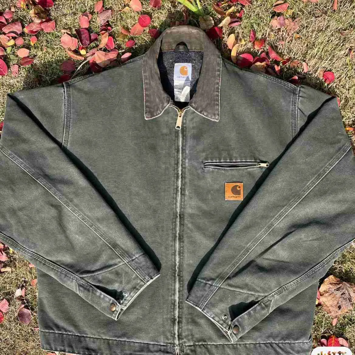 Men's Jacket Coat Fashion Brand Carhart J97 Carhatjackets Jackets Level Stone Mill Water Wash Moss Green Water Wash Canvas Pchx