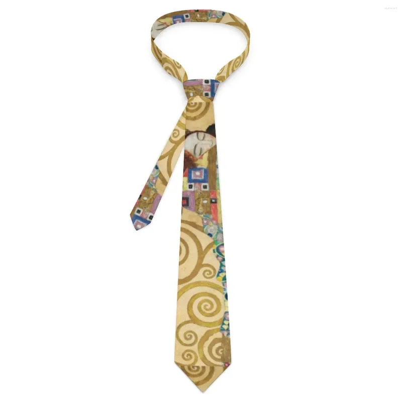 Bow Ties Mens Tie Gustav Klimt Neck Stoclet Frieze Print Vintage Cool Collar Graphic Daily Wear Quality Slitte Accessories