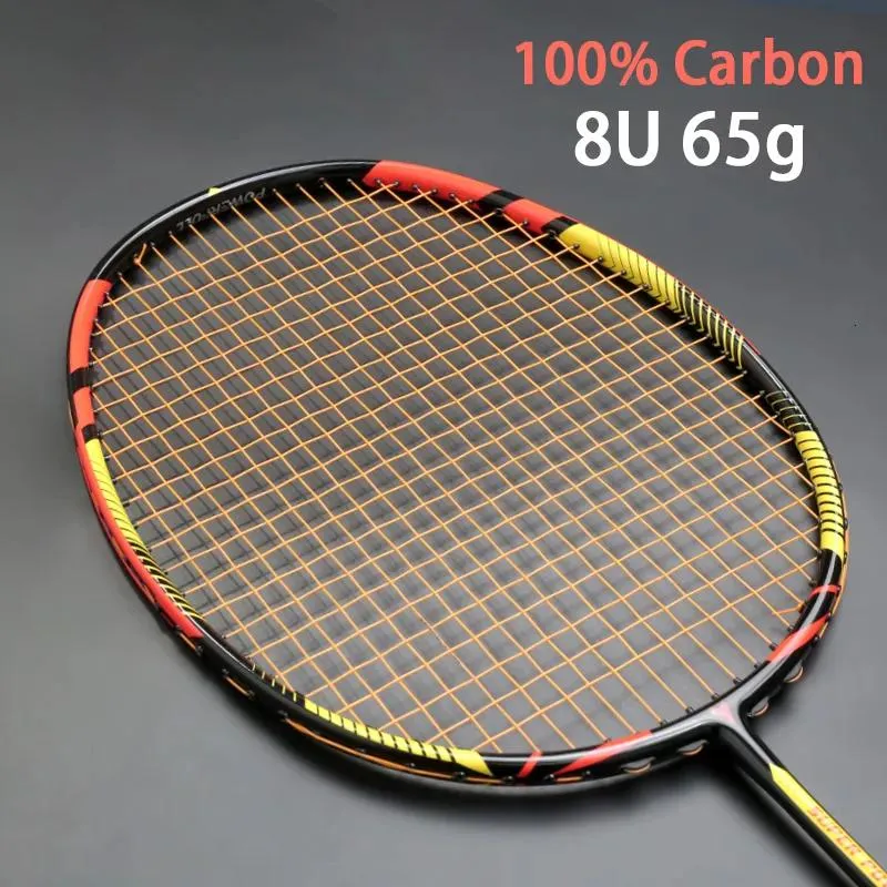 Racketar badminton racketar ultralight 8u 65g kol professionella racketsträngar strängs väska multicolor z speed force raket rqueta padel 22 3