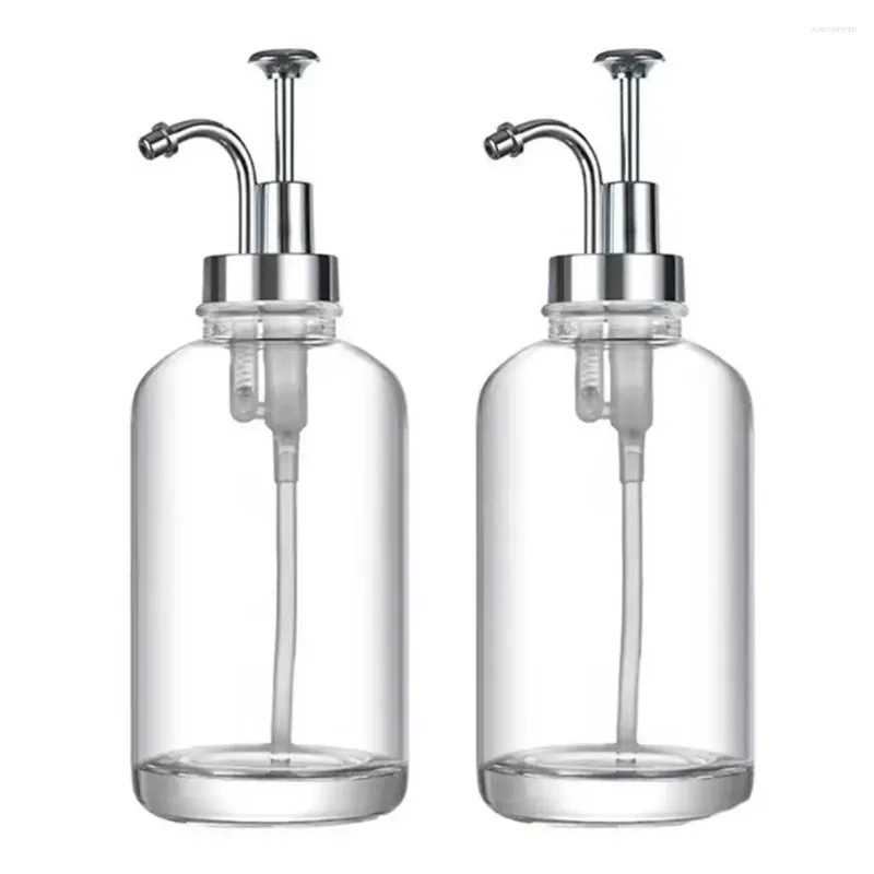 Flüssigseifenspender, Shampoo-Glas, Kaffeesirup-Pumpflaschen-Set mit Etiketten für Zuhause, Restaurant, 473 ml, Bar-Zubehör