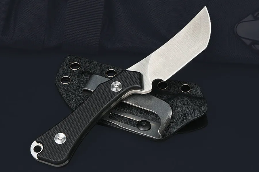 Nowy M7697 Survival Prosty nóż D2 Satin Blade CNC Wykończenie pełna tang G10 rączka na zewnątrz kempingowe wędrówki stałe noże polowania z kydex