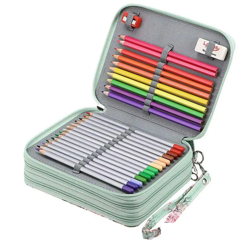 Sacs à crayons en gros Kawaii cas pour école stylo boîte grand 72120 trous pénal mignon abeille singe crayon grande cartouche Stati Homefavor Dhysk