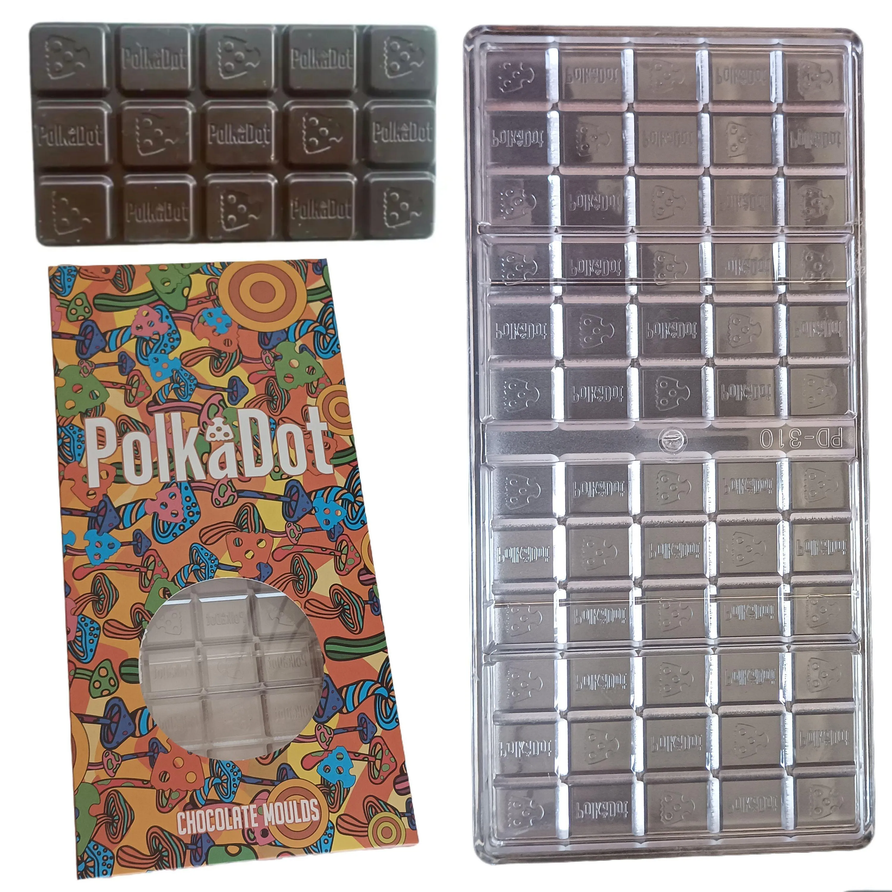 Moldes de cozimento molde de chocolate Polkadot para caixas de embalagem 4g 4 gram cogumelos bares embalando entrega de garden home jardim cozinha barra de jantar ba dh4pw