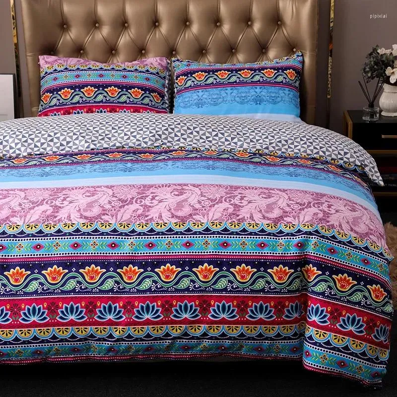 Bedding Sets Boho Style Twill Print Three-piece Set King Size Bedroom Decorative Duvet Cover Double Twin Comforter Covers