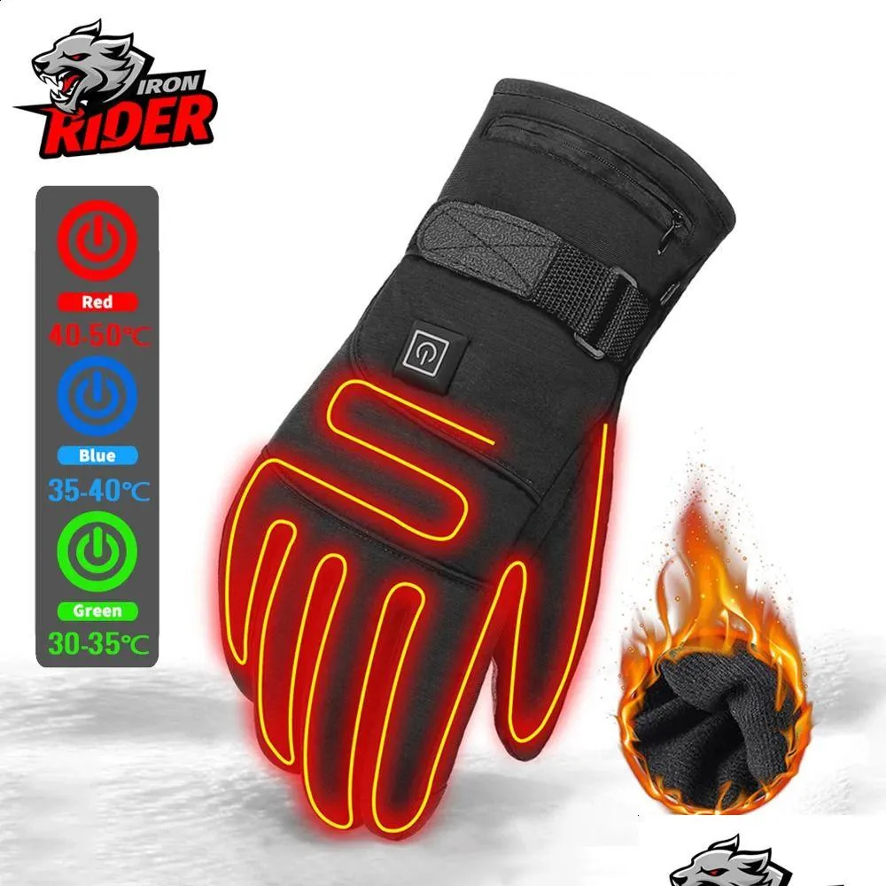 Skidhandskar Herobiker Motorcykel Vattentäta uppvärmda Guantes Moto Touch SN Batteridriven motorcykel racing ridning vinter droppleverans s dhmwk