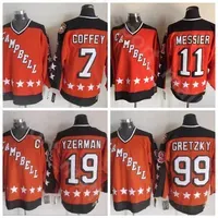 Star 1984 Hockey Jerseys All Ice Hockey Vintage 19 Steve Yzerman 11 Mark er 99 Wayne Gretzky 7 Paul Coffey Home Orange Stitch264S