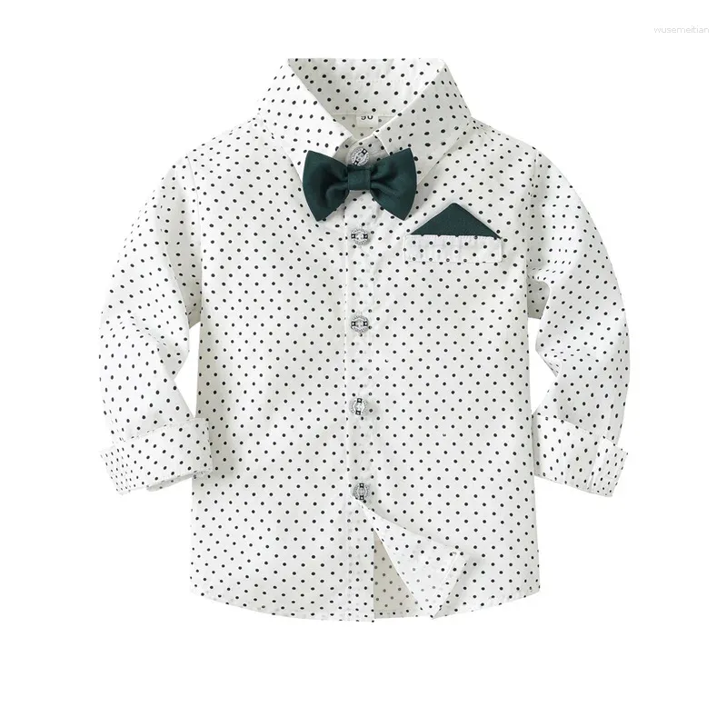 Kleding Sets Kleine Kinderen Peuter Jongens 2 Stuks Gentleman Outfits Suits Lange Mouw Strikje Knop Shirts Jarretel Broek 1-6Y