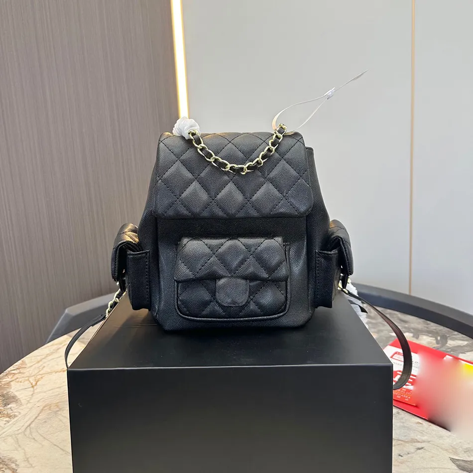 Designer Woman Backpack Designers Book Bag Schoolbag Sagra para mulheres Caviar couro de luxo fshion clássico estilo mochila sac a Dos mini mochilas