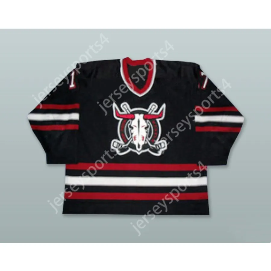 Benutzerdefiniertes JEFF SMITH 17 RED DEER REBELS SCHWARZES HOCKEY-JERSEY, NEU, oben genäht S-M-L-XL-XXL-3XL-4XL-5XL-6XL