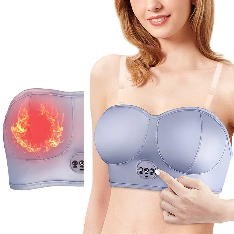 Altro Body Sculpting Dimagrante Massaggio al seno Reggiseno Elettrico senza fili Riscaldamento Vibrazione Pettorale Rinforzatore del seno Dispositivo Massaggiatore 231218