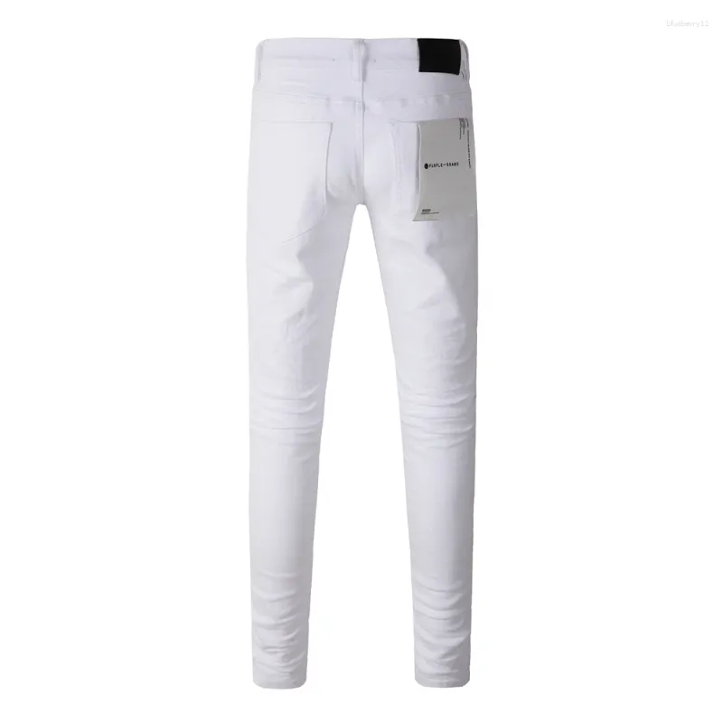 Purple Brand Mens Slim Fit Skinny White Denim Jeans From